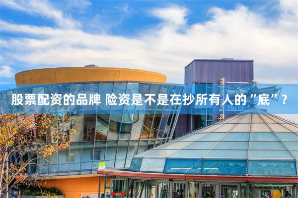 股票配资的品牌 险资是不是在抄所有人的“底”？