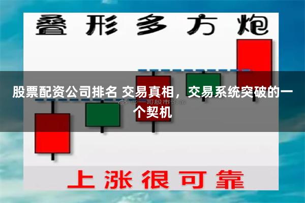 股票配资公司排名 交易真相，交易系统突破的一个契机