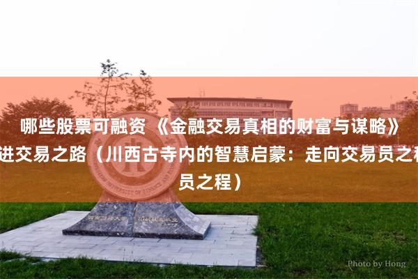 哪些股票可融资 《金融交易真相的财富与谋略》走进交易之路（川西古寺内的智慧启蒙：走向交易员之程）
