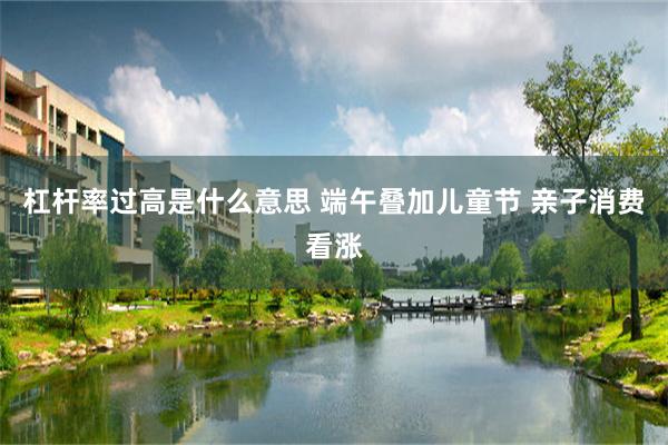 杠杆率过高是什么意思 端午叠加儿童节 亲子消费看涨