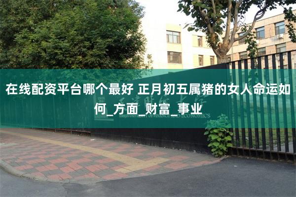 在线配资平台哪个最好 正月初五属猪的女人命运如何_方面_财富_事业