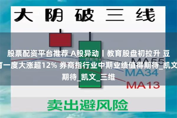 股票配资平台推荐 A股异动丨教育股盘初拉升 豆神教育一度大涨超12% 券商指行业中期业绩值得期待_凯文_三维